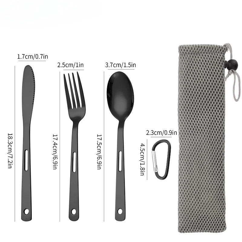 Spoon Fork Knife Sets Stainles - Outdoor Camping Dining Set 评论和价格