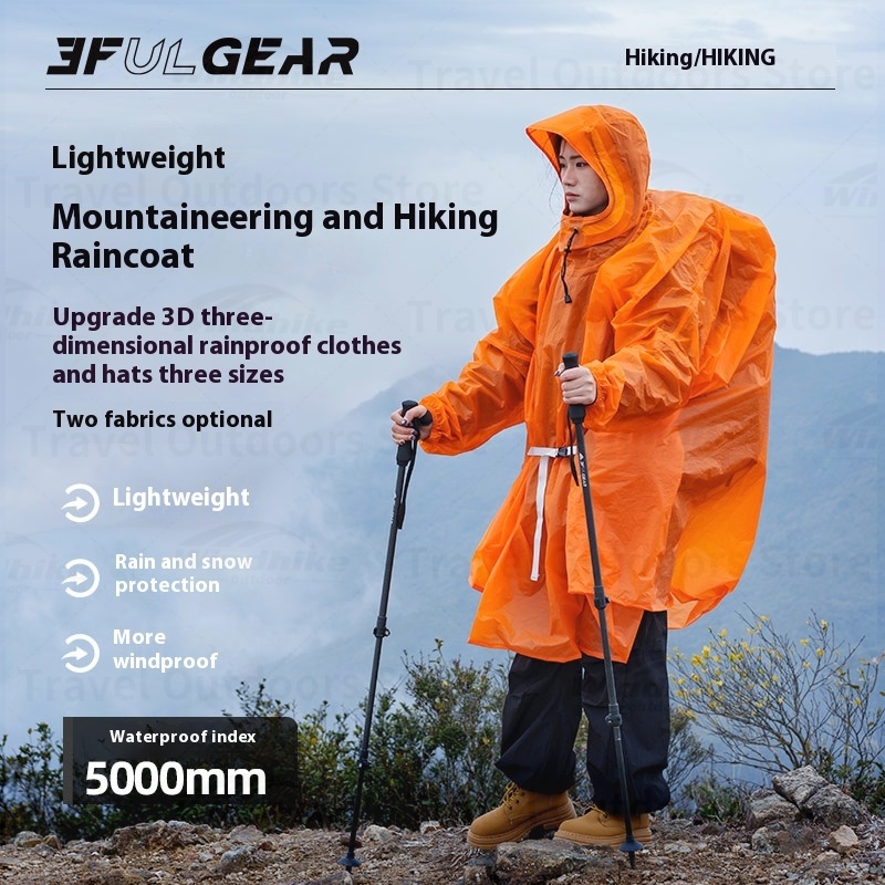 3F UL GEAR 2026 Hiking Raincoa - Camping Rain Poncho 评论和价格