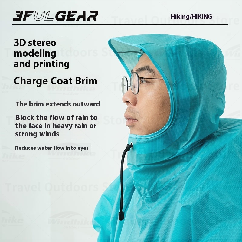 3F UL GEAR 2026 Hiking Raincoa - Camping Rain Poncho 评论和价格